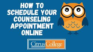 Citrus College Online Appointment Scheduler [upl. by Clawson]