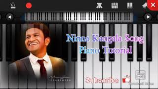 Ninna Kangala Song  Piano Tutorial  Puneet Rajkumar  MPA Fantastic Piano Learning [upl. by Eedeed]