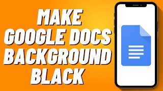 How to Make Google Docs Background Black 2024 [upl. by Atirehgram]