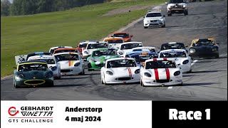 Ginetta GT5 Challenge Sweden 2024  Anderstorp  Race 1 [upl. by Aliam900]