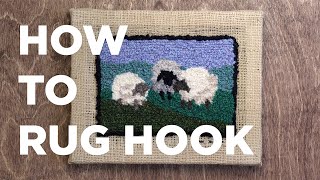 HOW TO RUG HOOK Traditional Rug Hooking Kit [upl. by Anoyek584]