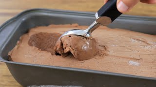 Homemade Chocolate Ice Cream Recipe Only 3ingredients [upl. by Ayhay]