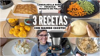 3 Recetas MAMBO CECOTEC FÁCILES  Ensaladilla Rusa Focaccia y Nuggets de Pollo [upl. by Alyehc546]