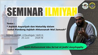 LIVE SEMINAR ILMIYAH  Syeh Suud Al Jadhi Assyingqity [upl. by Nevai]