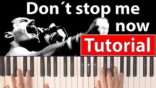 Como tocar quotDon´t stop me nowquotQueen  Piano tutorial partitura y Mp3 [upl. by Enneira]