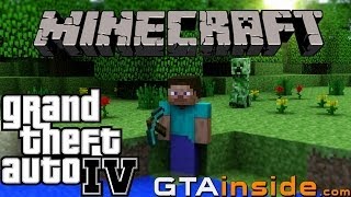 GTA IV Minecraft Map Landscape Mod  Grand Theft Auto 4 Modification Full HD [upl. by Grosvenor]