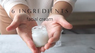 How to make a basic facial cream or lotion with just 6 ingredients  DIY moisturizer recipe [upl. by Mcadams]