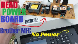 Brother MFCL3770cdw Power supply Replace fix No Power Dead  Wont Turn On [upl. by Eahsram302]