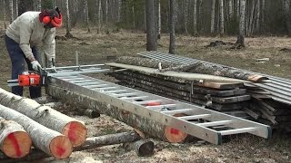 Alaskan Chainsaw Mill In Action [upl. by Heathcote]