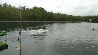 WAKEBOARDING at LAGO de ORO Calatagan Batangas BEACH Resort [upl. by Haidebej511]