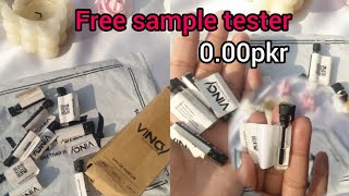 Vincy free sample testers Amazing Fragrance 💯 Shine up with Amna [upl. by Anicnarf385]