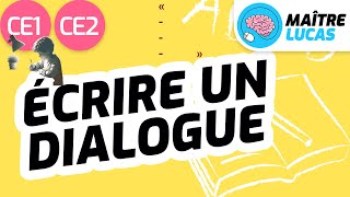 Écrire un dialogue CE1  CE2  Cycle 2  Français  Production décrits [upl. by Kilroy]