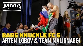 BKFC 6 Artem Lobov Has Skirmish With Paulie Malignaggis Team  MMA Fighting [upl. by Annam144]