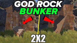 GOD ROCK BUNKER 2X2  Rust BASE DESIGN soloDuo [upl. by Goddord130]