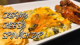 EASY SIMPLE CREAMY CHEESY SPINACH DIP🧀🤤 easyrecipe spinachdip appetizer SuperSimple [upl. by Rol]