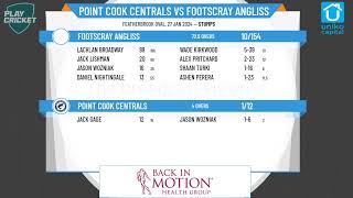 VTCA  Evan Evans Clark Shield Div 4  Rd9  Point Cook Centrals v Footscray Angliss  Day 1 [upl. by Selmore]