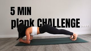 5 MIN PLANK WORKOUT FOR SLIM WAIST  NO EQUIPMENT NO REST [upl. by Peder156]