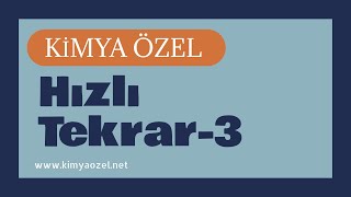 Sorularla Hızlı Tekrar3 I TYTAYT Kimya [upl. by Jo-Ann]