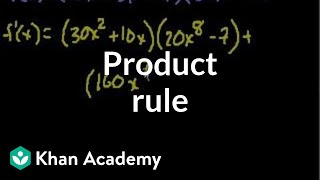 Product rule  Taking derivatives  Differential Calculus  Khan Academy [upl. by Nauwtna]