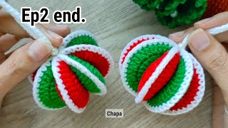 Ep2 end Assembly 🎄 Crochet Christmas Bauble Tutorial step by step  Christmas Decorations chrochet [upl. by Stila]