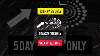 12th Pass Wipro Work From Home Jobs 2024 workfromhome wipro job shorts [upl. by Ayle]