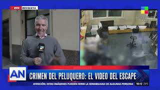 Crimen del peluquero en Recoleta los videos del escape [upl. by Nelehyram662]