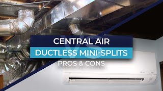 Central Air HVAC System VS Ductless MiniSplits Pros amp Cons [upl. by Farlee548]