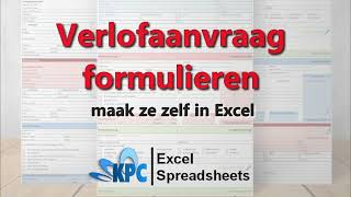 Verlofaanvraagformulieren in Excel ✅ [upl. by Kiefer]