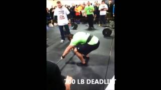 700 LB Deadlift Zach Hadge [upl. by Ibmab]