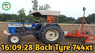 744xt Swaraj 160928 Back Tyre Land Leveller PerformanceSwaraj 855fe 4Star Massey 241 [upl. by Sosthenna]