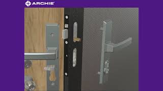 Archie Hinge Security Door Lock Installation Instruction NEW [upl. by Cordle594]