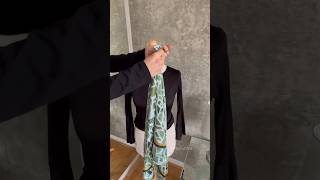 How to turn your scarf into a top shortvideo how howto scarf scarftutorial fashionhacks hacks [upl. by Montanez]