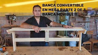 Banca convertible en Mesa parte 2 de 3 banca movible [upl. by Ataynik]