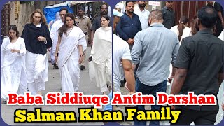 Sohail Khan Sshura Khan Alvira Vivek Agnihotri with Shaina NC at Baba Siddique Antim Darshan [upl. by Anayik]