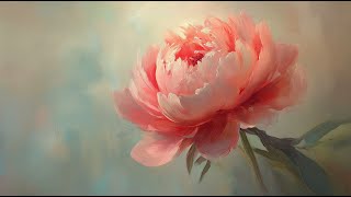 Elegant Peony  NatureInspired Art for TV  Samsung Frame TV  Floral Home Decor [upl. by Afra]