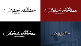 Photography logo design 2024  How to make photography logo  PSD File [upl. by Yaeger]