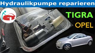 Cabrio öffnet DachKofferraum nicht oder langsam Hydraulikpumpe reparieren am Opel Tigra 93162375 [upl. by Berardo]