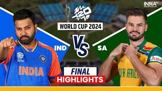 T20 would cup 2024 final  Ind vs sa  highlights of India🇮🇳 win [upl. by Eeralih267]