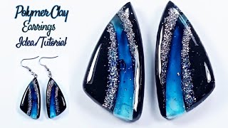 Polymer Clay Earrings Idea  Tutorial for Beginners  LoviCraft [upl. by Ika]