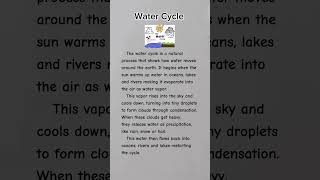 Improve Your Reading Practice  Water Cycle Story in English [upl. by Curcio]