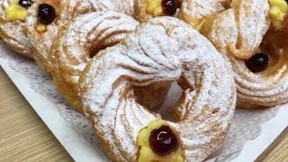 Zeppole di San Giuseppe  Fritte come tradizione vuole  Tutti a Tavola [upl. by Treharne523]