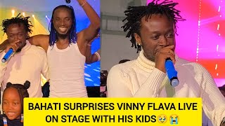 BEEF RUMOURS OVER 😭 EMOTIONAL AS BAHATI SURPRISES VINNY FLAVA WITH HIS KIDS LIVE ON STAGE🥹 [upl. by Herson]