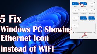 Windows PC Showing Ethernet Icon instead of WIFI5 Fix [upl. by Arym780]