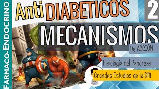 MECANISMO DE ACCIÓN ADO FISIOLOGIA APLICADA ESTUDIOS CLÍNICOS DE LA DIABETES ANTIDIABETICOS 2 [upl. by Akcinehs]