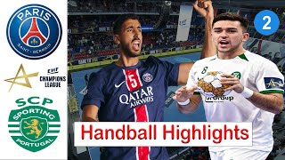 Paris Saint Germain Vs Sporting Cp Handball Highlights 2 last minutes EHF Champions League 2024 [upl. by Inar]