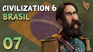 Civilization 6 Brasil 07 quotMaravilha finalmentequot  Vamos Jogar Gameplay Português PTBR [upl. by Acimahs]