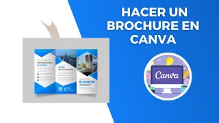 Cómo hacer un BROCHURE o FOLLETO TRÍPTICO en CANVA  2024 [upl. by Linker925]