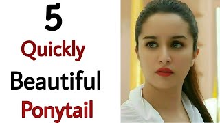 5 quick and easy ponytail  easy hairstyle  ponytail  simple hairstyle [upl. by Nets]