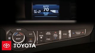 2011 Sienna HowTo Automatic Climate Control  Toyota [upl. by Carolann20]