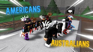 AMERICANS vs AUSTRAILIANS 6v6 Murder Mystery 2 [upl. by Lledrac]